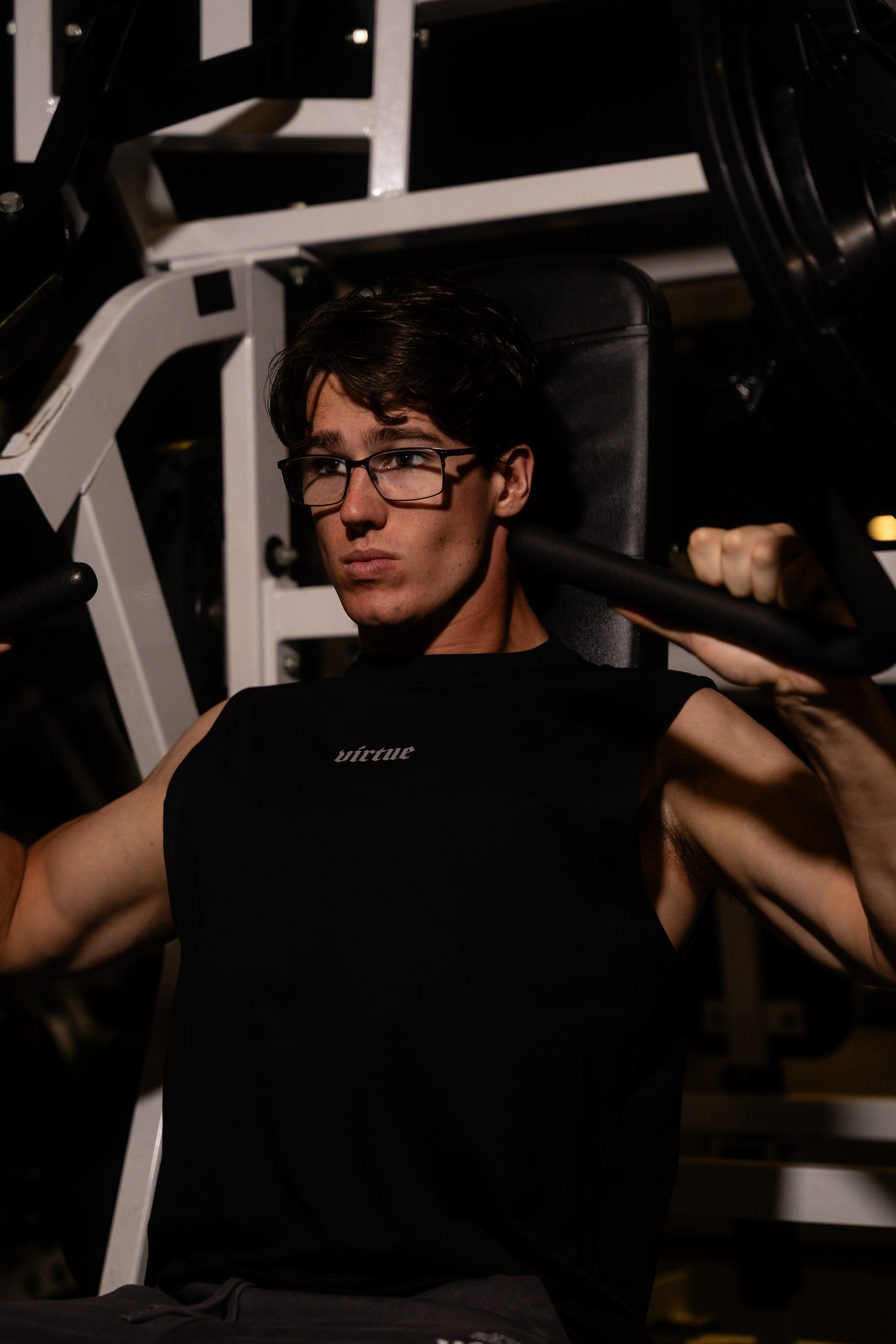 Virtue Athletics Reflective Cut Off Tank - Black